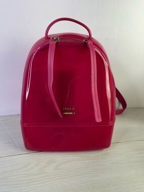 Furla Candy Bag Jelly Backpack in Hot Pink